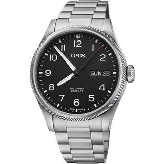 ORIS Big Crown Propilot Big Date armbåndsur, sort skive med lænke - 44mm