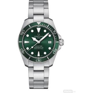 Certina DS-Action Diver Powermatic 80 med lænke og grøn skive