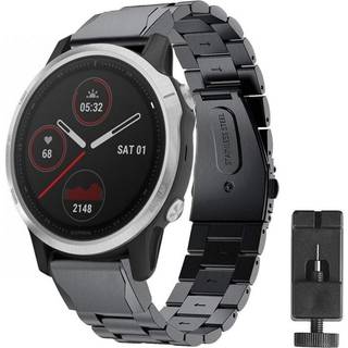 Rustfrit stål armbånd Garmin Fenix 6 - sølv