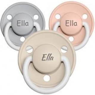 Bibs De Lux Night, One Size (0-36 Mdr.), Rund - Silikone, Sutter Med Navn