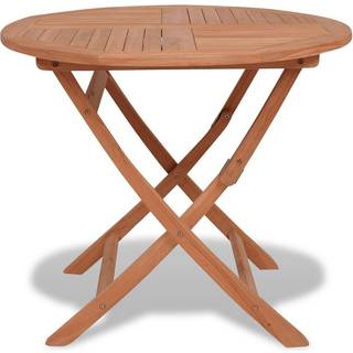 foldbart havebord 85 x 76 cm massivt teaktræ