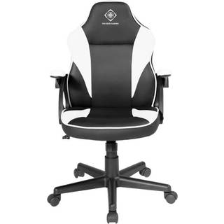 DELTACO DC120W Junior Gaming Stol, PU læder - Sort/Hvid