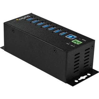 StarTech.com 7-Port Industrial USB 3.0 Hub with External Power Adapter - hub - 7 ports USB hub - USB 3.2 - 7 ports - Sort
