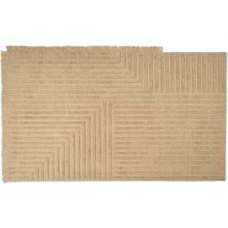 Ferm Living Crease uldtæppe 160x250 cm Light Sand