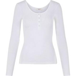 Pieces - Hvid - Pckitte Ls Top Noos Bc - Medium