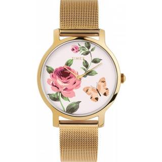 Timex Floral Multi-Coloured Dial Stainless Steel Strap Women's Watch TW2U19100