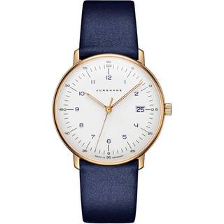 Junghans Max Bill Damen Quartz White Dial Blue Leather Strap Ladies Watch 047/7851.04