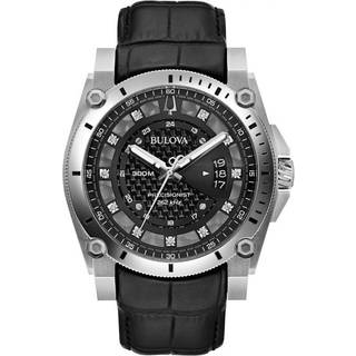 Bulova 96D147 Precisionist Sort/Læder Ø46.5 mm