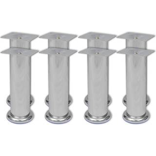 runde sofaben i krom 8 stk. 180 mm
