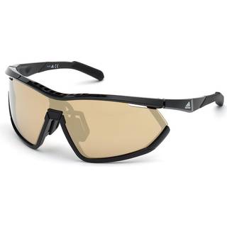 Adidas Sport Kvinde SP0002 01G Solbriller Plast Sort klar Brun Maske Normal