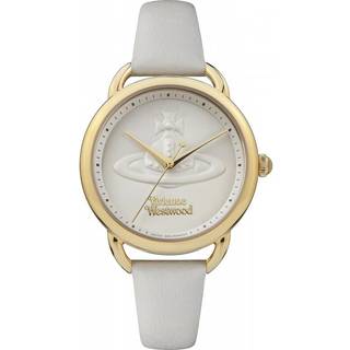 Vivienne Westwood Carnaby Ladies Quartz Watch with Cream Dial & Cream Leather Strap VV163GDCM