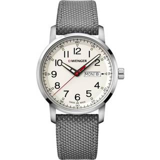 Wenger Attitude Heritage Quartz Cream Dial Grey Nylon Strap Men's Watch 01.1541.106