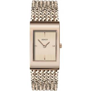 Seksy Shimmer 2726 Rose Gold Plated Crystal Bracelet Watch - W33163