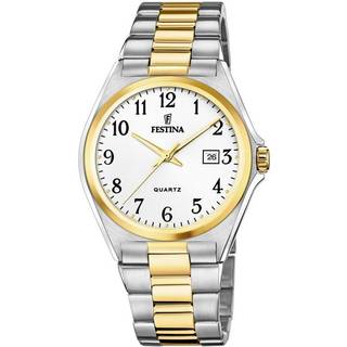 Festina Classic herreur i tofarvet stål med hvid urskive