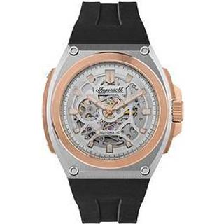 Ingersoll 1892 The Motion Automatic Silver Dial Black PU Rubber Strap Men's Watch I11703