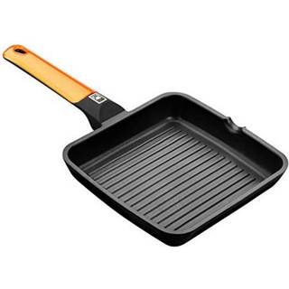 Firkantet grillpande, aluminium, 28x28 cm, &#34;Efficient Orange&#34; - BRA