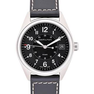 Hamilton Khaki Field Quartz Black Dial Black Leather Strap Men’s Watch H68551733