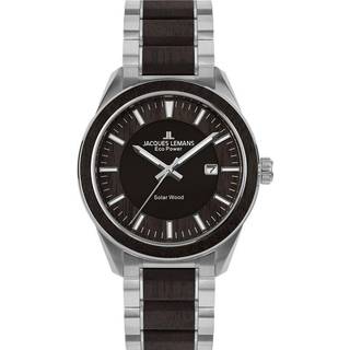 Jacques Lemans 1-2116G Eco Power Wood Herrenuhr 40mm 10ATM