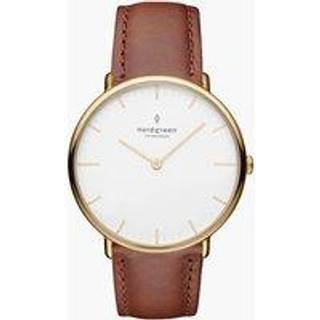Nordgreen Native 32 mm NR32GOLEBRXX - Dame - 32 mm - Analog - Quartz - Safirglas