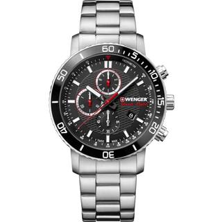 Wenger Roadster Black Night Quartz Black Dial Silver Steel Men's Watch 01.1843.106