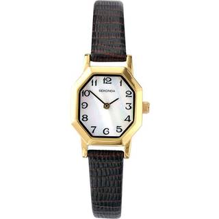 4416.00 White Ladies Brown Ladies Quartz (Battery) Mineral Pin Buckle