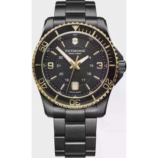 Victorinox Maverick Black Dial Black Stainless Steel Bracelet Men's Watch 241884