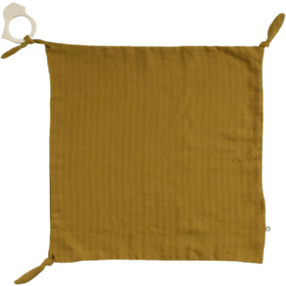 Fugle sutteklud med bidering - Müsli - 35x35 cm - Yellow - By green Cotton