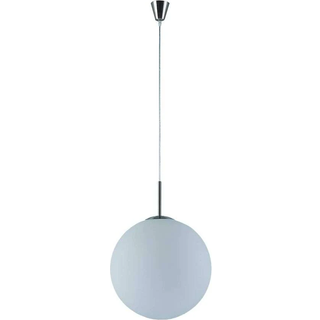 Lindby hængelampe Marike, Ø 40 cm, hvid, glas, kugle, E27