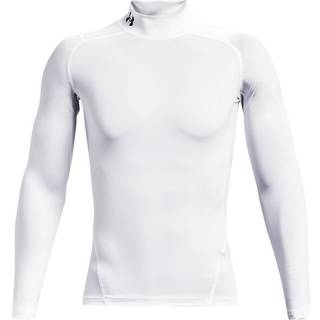 T-shirt Under Armour Hg Armour Comp Mock LS White/ Black XXL - Black - XXL