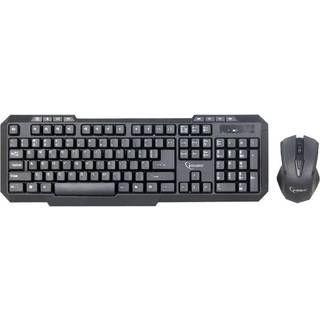 Gembird KBS-WM-02 - keyboard and mouse set - US - black - Tastatur & Mus sæt - Amerikansk engelsk - Sort