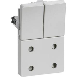 LK Fuga Stikkontakt Dobbelt 1 1/2 Modul, U/jord Lysegrå - 501D51152L