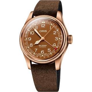 ORIS Big Crown Pointer Date Bronze, brun med rem -40 mm