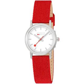 Mondaine Classic Quartz White Dial Red Textile Strap Ladies Watch A658.30323.17SBC