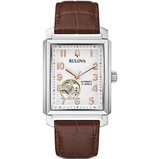 Bulova Classic Sutton 96A268 Automatic Brown Leather Strap Watch - W09228
