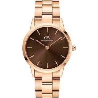 Daniel Wellington Iconic Link Amber 36 DW00100461 - Herre - 36 mm - Analog - Quartz - Mineralglas