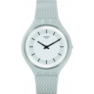 Swatch Skinstructur Grey Plastic Case Silicone Strap Grey Dial Men's Watch SVUM102