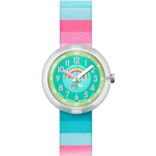 Flik Flak Power Time Stripy Dreams Green Blue Pink Kids' Watch FPNP014