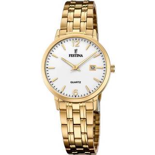 Festina F20514-2 Hvid/Gul guldtonet stål Ø31 mm