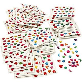 Farverige Ministickers 7-11 mm - 100 ark
