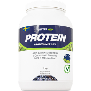Better You Ærte- & Havreprotein, Blåbær/Vanilje, 1 kg