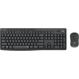 Logitech MK295 Silent Wireless Combo tastatur Mus inkluderet Kontor USB QWERTZ Tysk Grafit