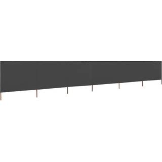 6-panels læsejl stof 800 x 80 cm gråbrun