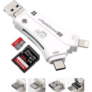 CoreParts Memory card reader - Lightning/USB 2.0/USB-C/micro USB