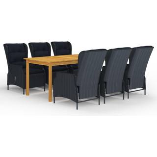 Spisebordssæt Til Haven 7 Dele - 6 / Brun