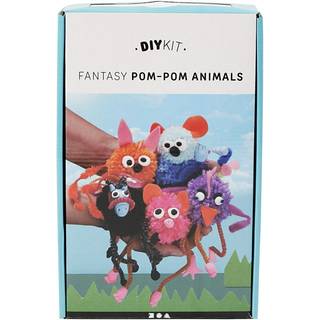 Pompon Dyr Sæt - Kreativ Leg med Garn og Filt