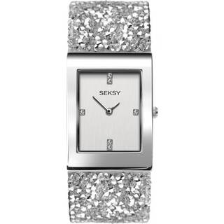 Seksy Dress Quartz Silver Dial Silver PVD Brass Bracelet Ladies Watch 2652