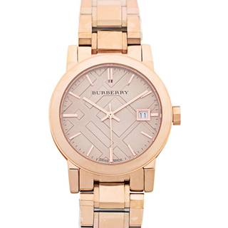 Burberry The City damesur BU9135|Rose check-stempel urskive|rustfrit stål