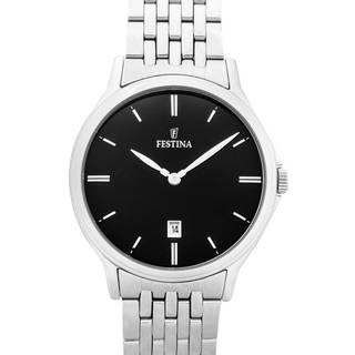 Herres Festina F16744/4 Sort Sølv Ur