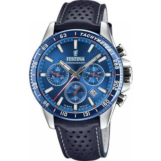Festina F20561-3 Timeless Blå/Læder Ø45 mm