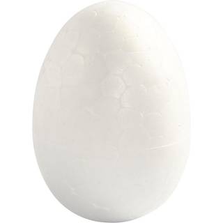 Hvide Styroporæg 4,8 cm - 10 stk. til Dekoration